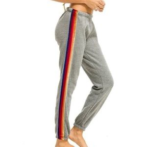 Aviator Nation Classic Velvet Stripe Sweatpants size medium